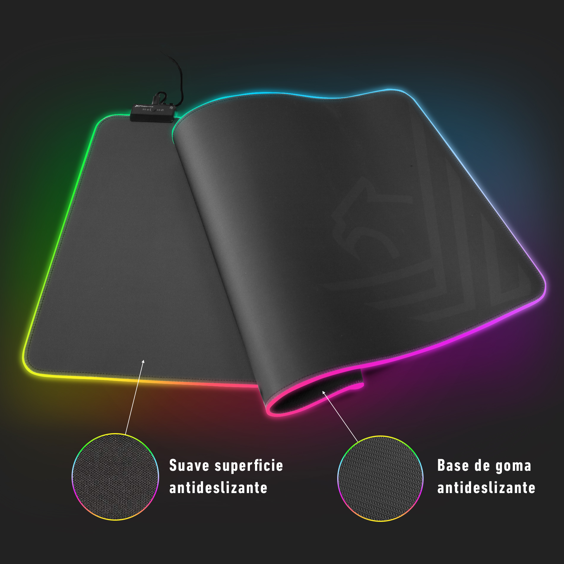 Alfombrilla gaming mylus rgb